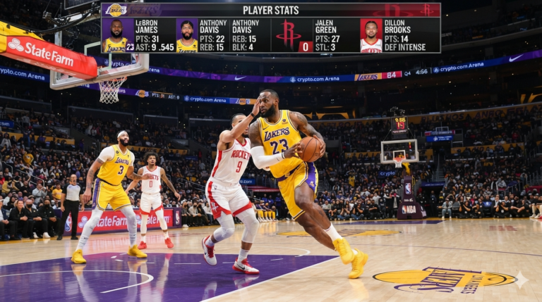 Lakers vs. Houston Rockets Match Player Stats