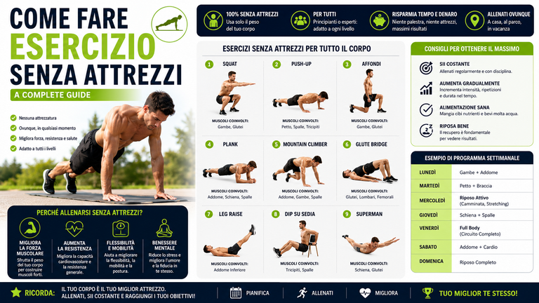 Come Fare Esercizio Senza Attrezzi